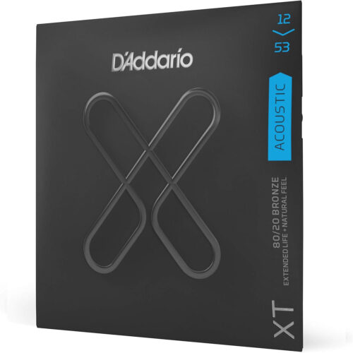 D'Addario Cuerdas de guitarra - Cuerdas de guitarra acústica con revestimiento XTABR1253 - Light, 12-53