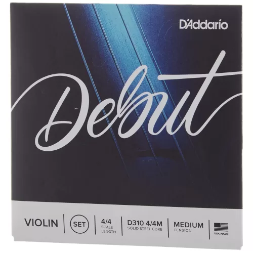 Cuerdas de violín 4/4, D'Addario D310 4/4M Medium Tension Debut