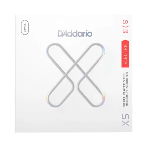 D'Addario Cuerdas de guitarra - Cuerdas de guitarra eléctrica con revestimiento de níquel XS - XSE1052 (3 PACK)