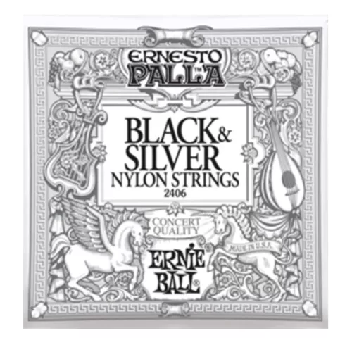 Cuerdas guitarra clásica Ernie Ball P02406 PALLA NYLN BLK/SLV