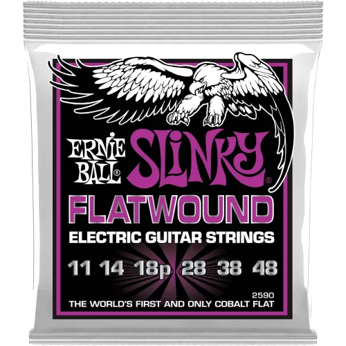 Cuerdas guitarra eléctrica Ernie Ball Flatwound P02590 11-48