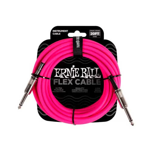 Cable de instrumento Ernie Ball P06418 - rosado 6.1M