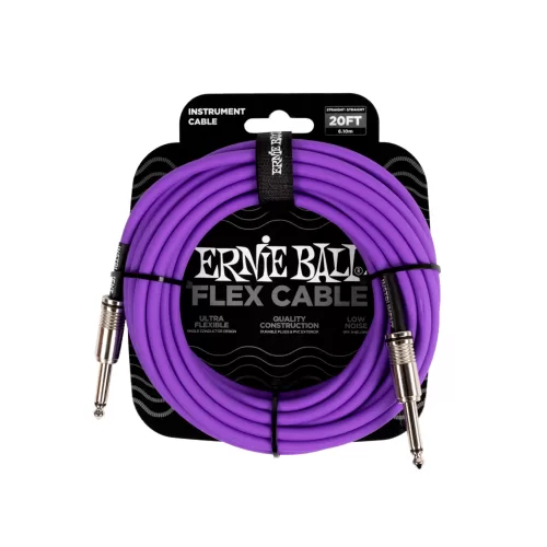 Cable de instrumento Ernie Ball P06420 - púrpura 6.1M