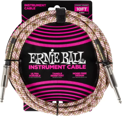 Cable de instrumento Ernie Ball P06426 - Argyle esmeralda 3.05M