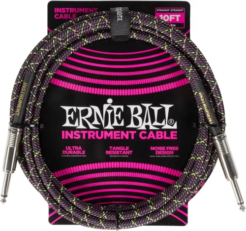 Cable de instrumento Ernie Ball P06426 - Pitón Morado 3.05M