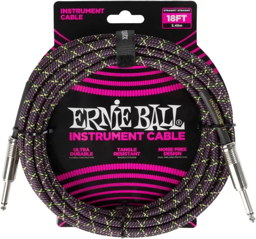 Cable de instrumento Ernie Ball P06431 - Pitón Morado 5.49M