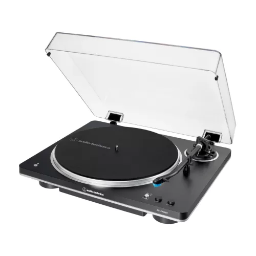 Audio-Technica - Tocadiscos automático con transmisión por correa AT-LP70XBT Black/Silver inalámbrico