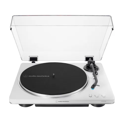 Audio-Technica - Tocadiscos automático con transmisión por correa AT-LP70X  Blanco