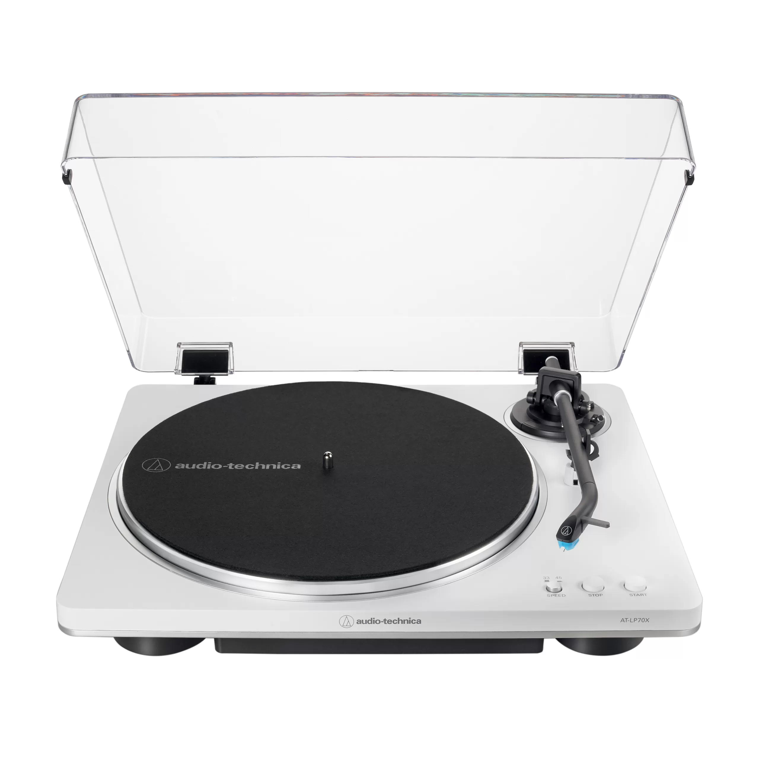 Audio-Technica - Tocadiscos automático con transmisión por correa AT-LP70X Blanco