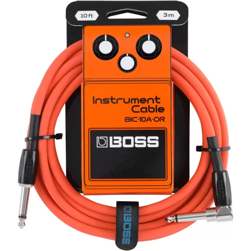 Boss - Cable de instrumentos recto ¼" Jack de 10fts/3mts. Naranja