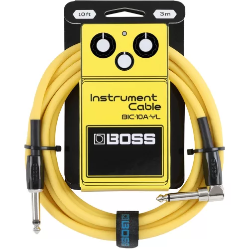 Boss - Cable de instrumentos recto ¼" Jack de 10fts/3mts. Amarillo