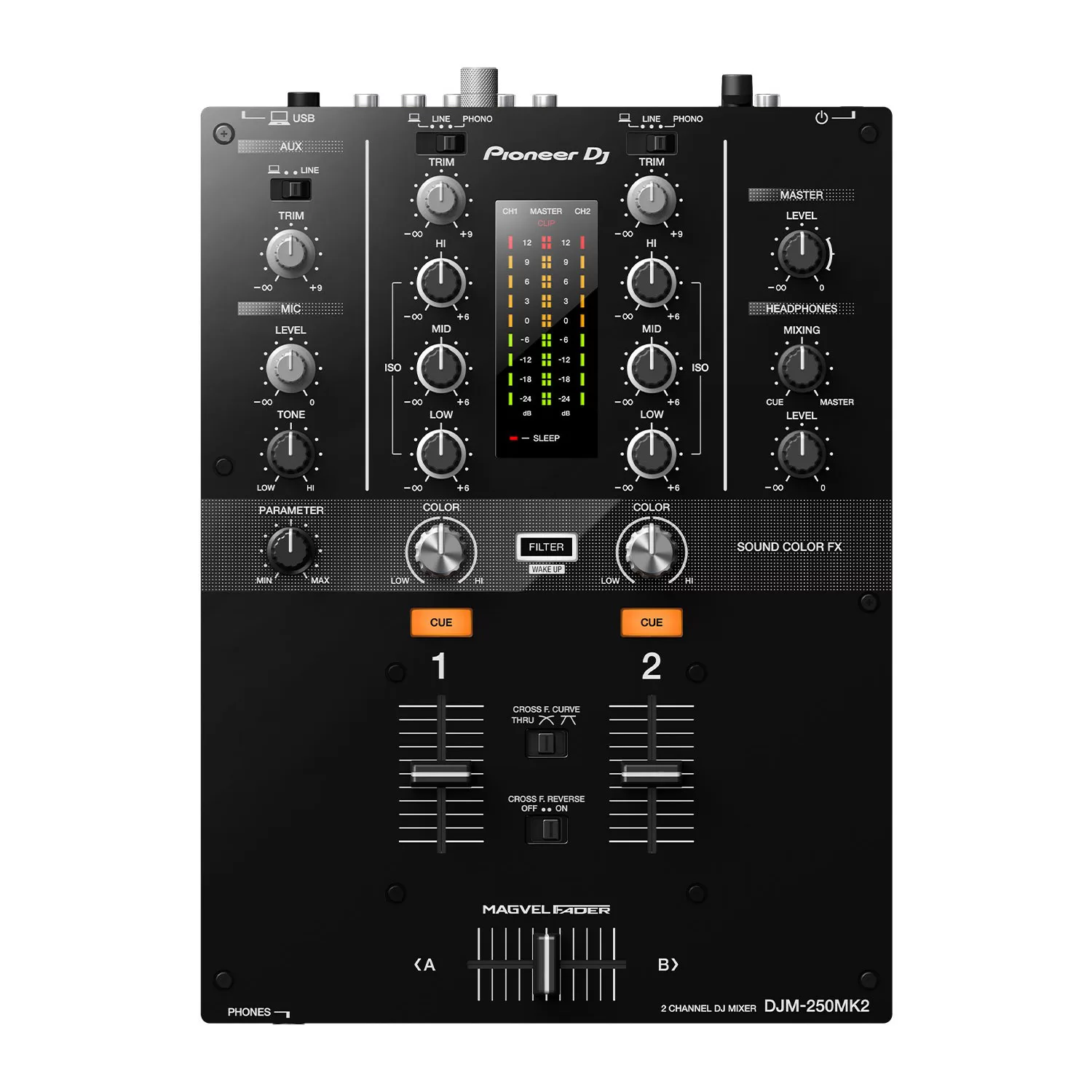 Mixer Scratch 2 canales Pioneer DJM-250MK2 with rekordbox DVS