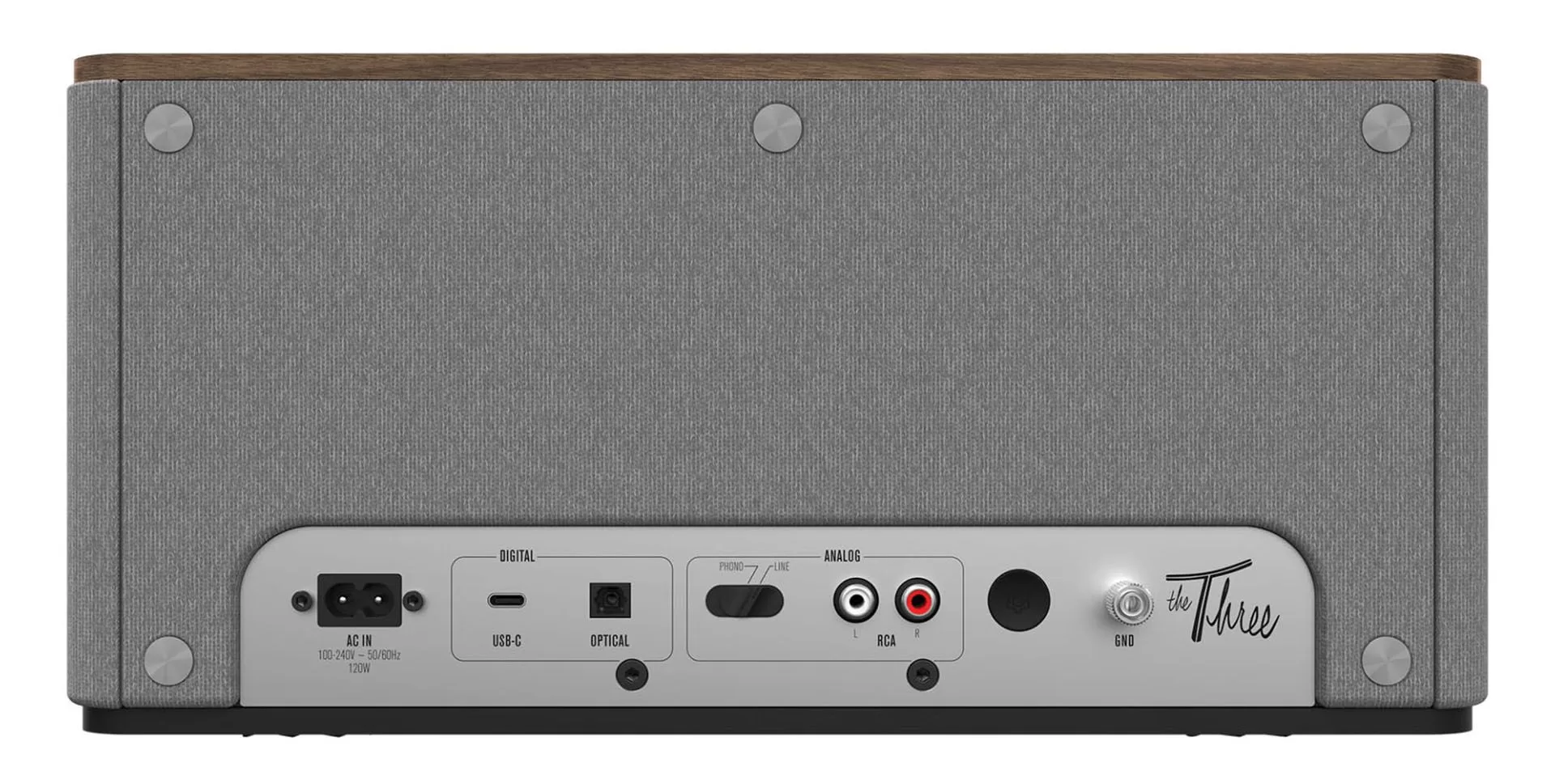 Klipsch The Three Plus: Altavoz Bluetooth Premium (Nogal) - Imagen 3