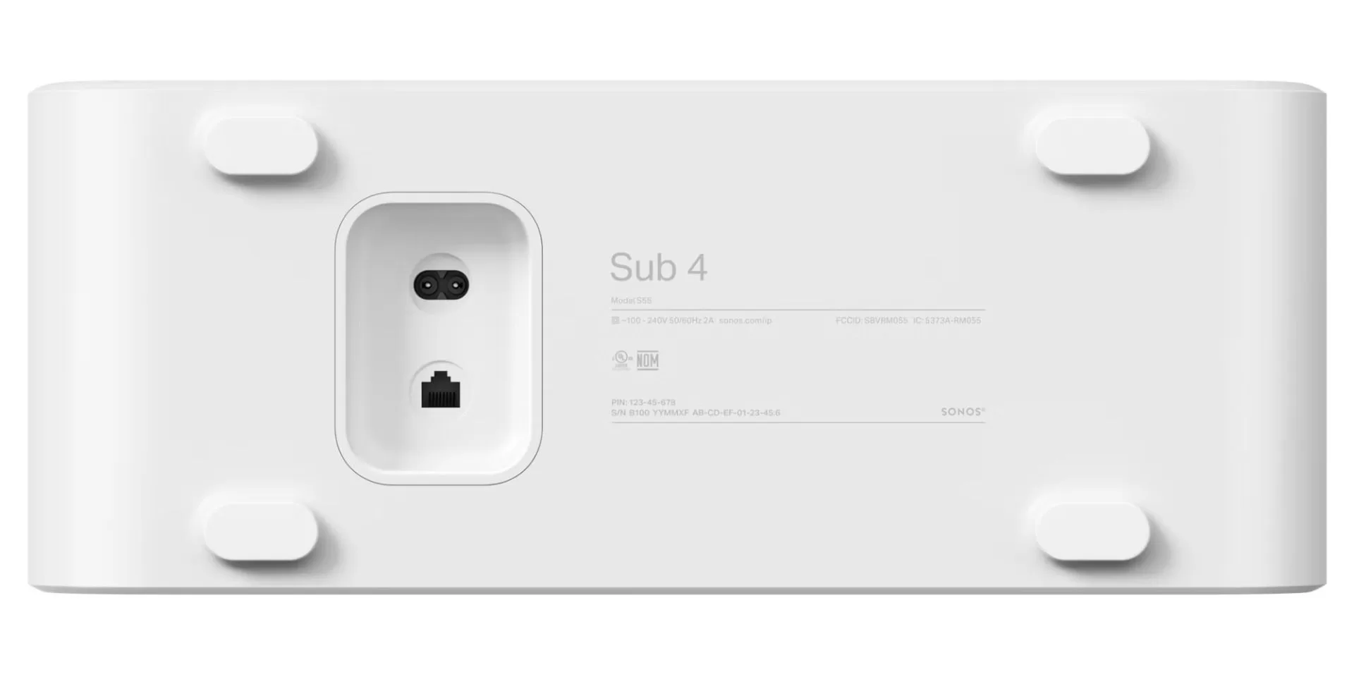 Sonos Sub 4: Subwoofer inalámbrico premium (blanco) - Imagen 5