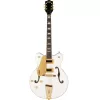 Gretsch G5422GLH Electromatic® Classic Hollow Body Double-Cut with Gold Hardware, Zurdo, Laurel Fingerboard, Snowcrest White