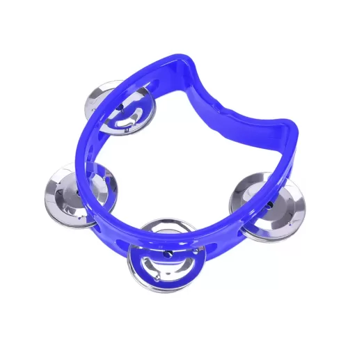 Pandereta de mano para niños azul