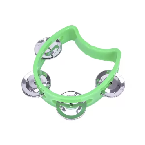 Pandereta de mano para niños verde