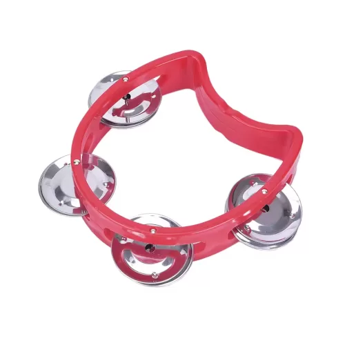 Pandereta de mano para niños rojo