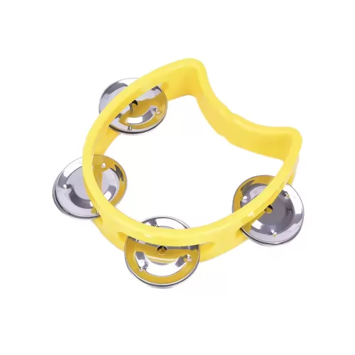Pandereta de mano para niños amarillo