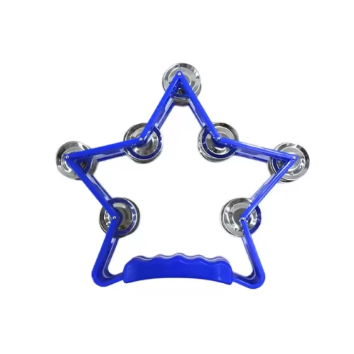 Pandereta de mano para niños azul estrella