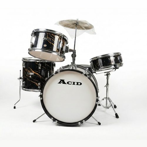 Batería Junior de 5 Piezas ACID - Negro con rayas amarillas