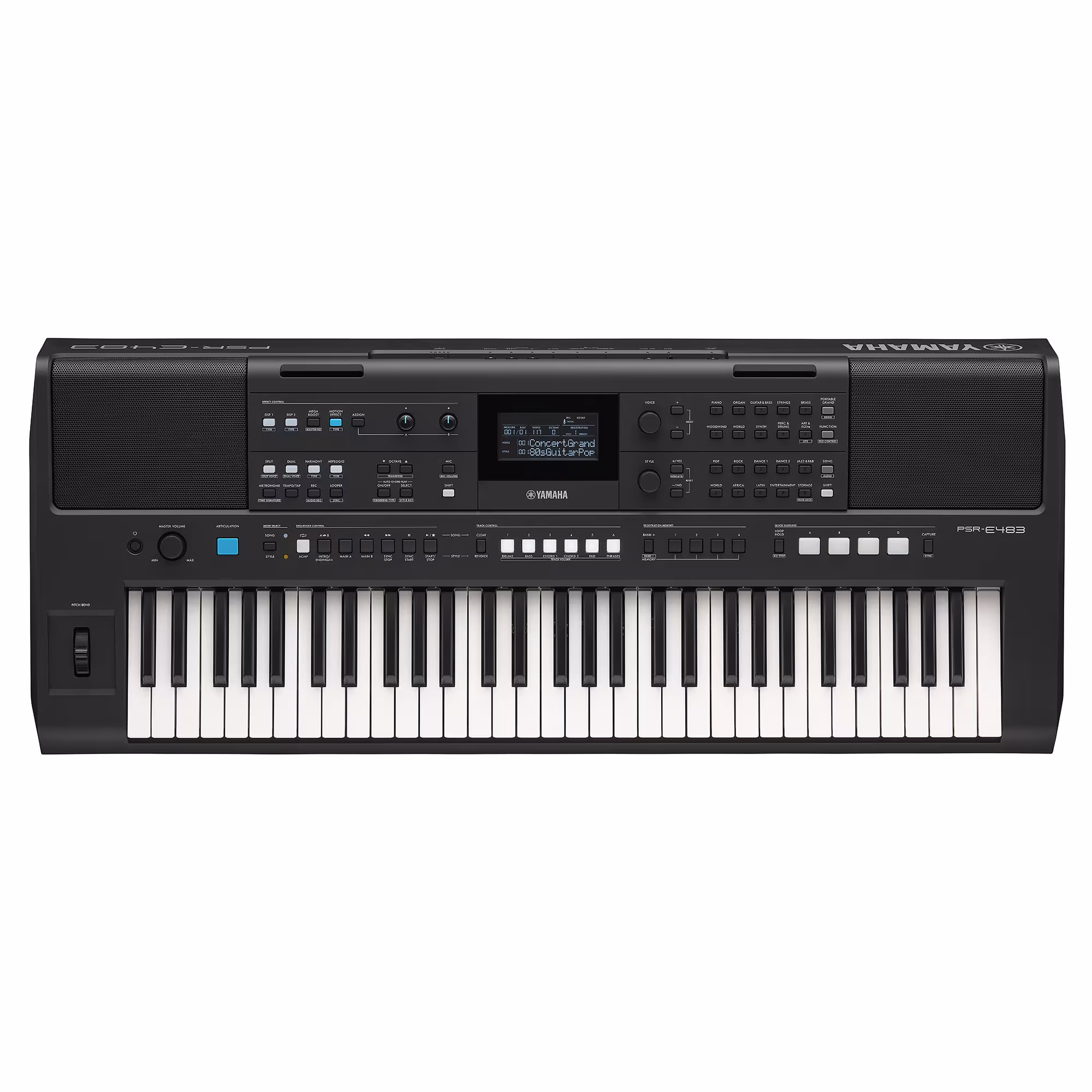Teclado Yamaha PSR-E483 + transformador PA150