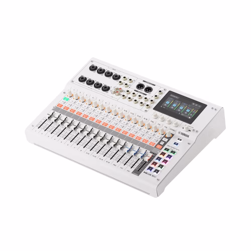 Diseño compacto y profesional de la consola híbrida Yamaha MGX16V para streaming