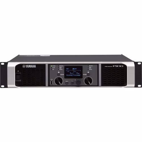 Amplificador Yamaha PX10 con pantalla LCD y controles de DSP integrados