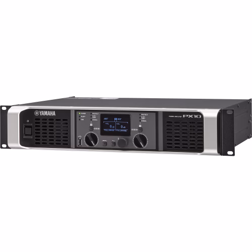 Amplificador Yamaha PX10 con pantalla LCD y controles de DSP integrados