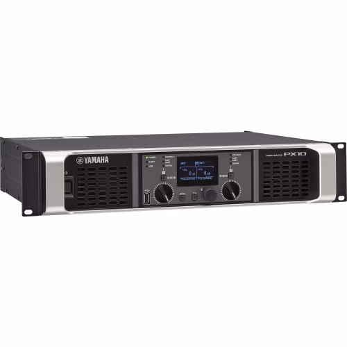 Amplificador Yamaha PX10 con pantalla LCD y controles de DSP integrados