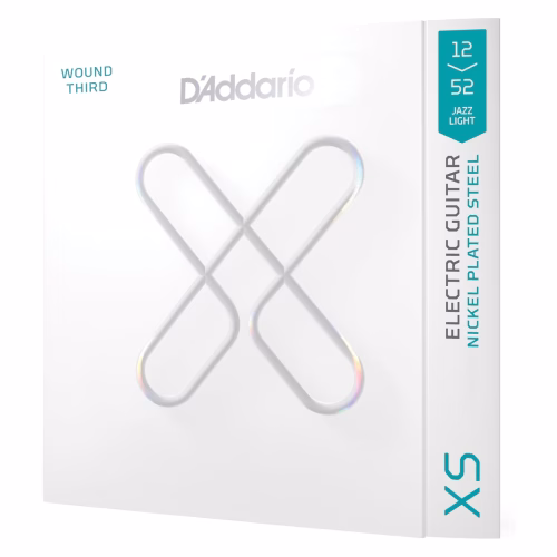 D'Addario Cuerdas para guitarra eléctrica, XS con revestimiento de níquel, XSE1252W, calibre ligero