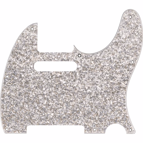 Pickguard Fender Hybrid Glass/Glitter Telecaster S/S Silver Sparkle