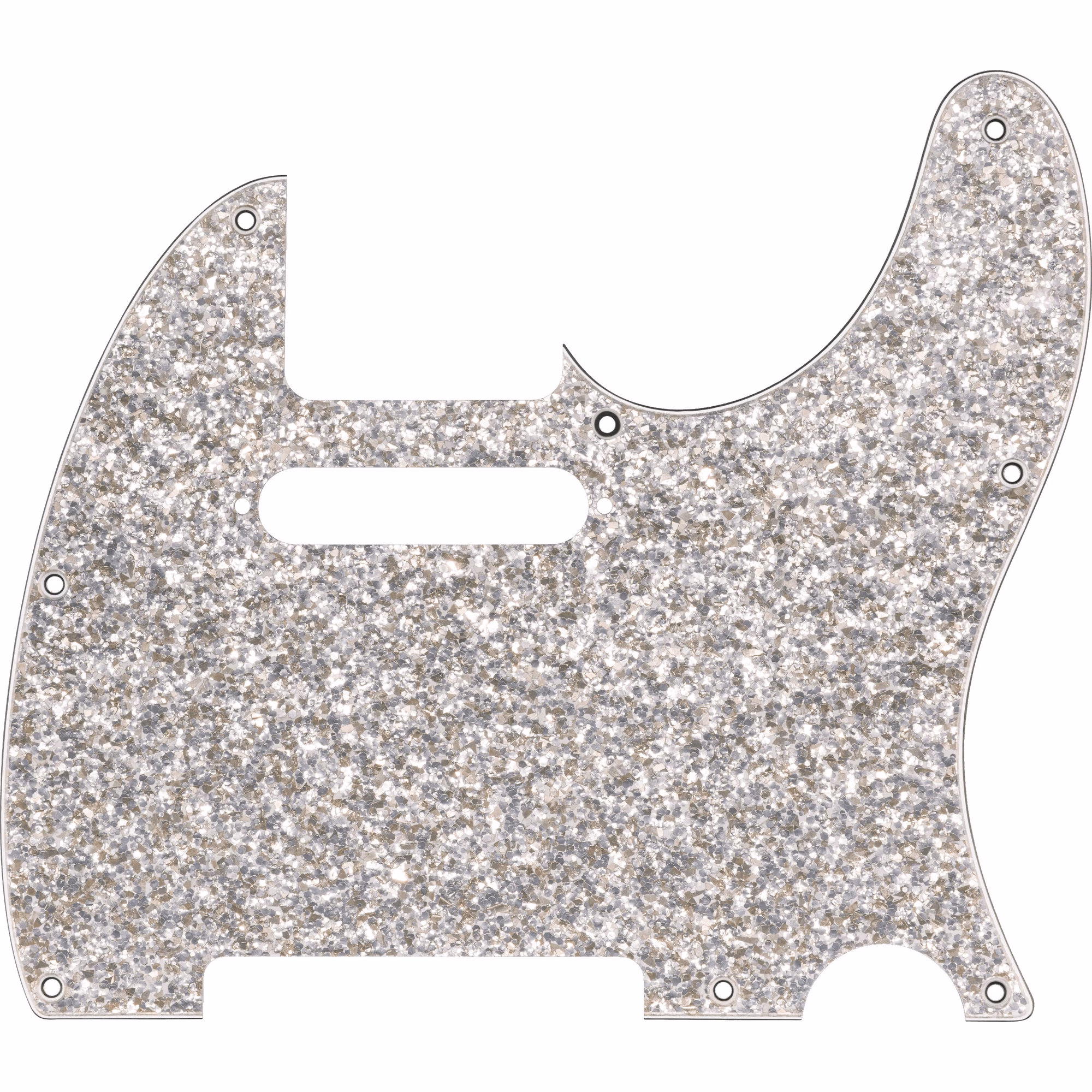 Pickguard Fender Hybrid Glass/Glitter Telecaster S/S Silver Sparkle
