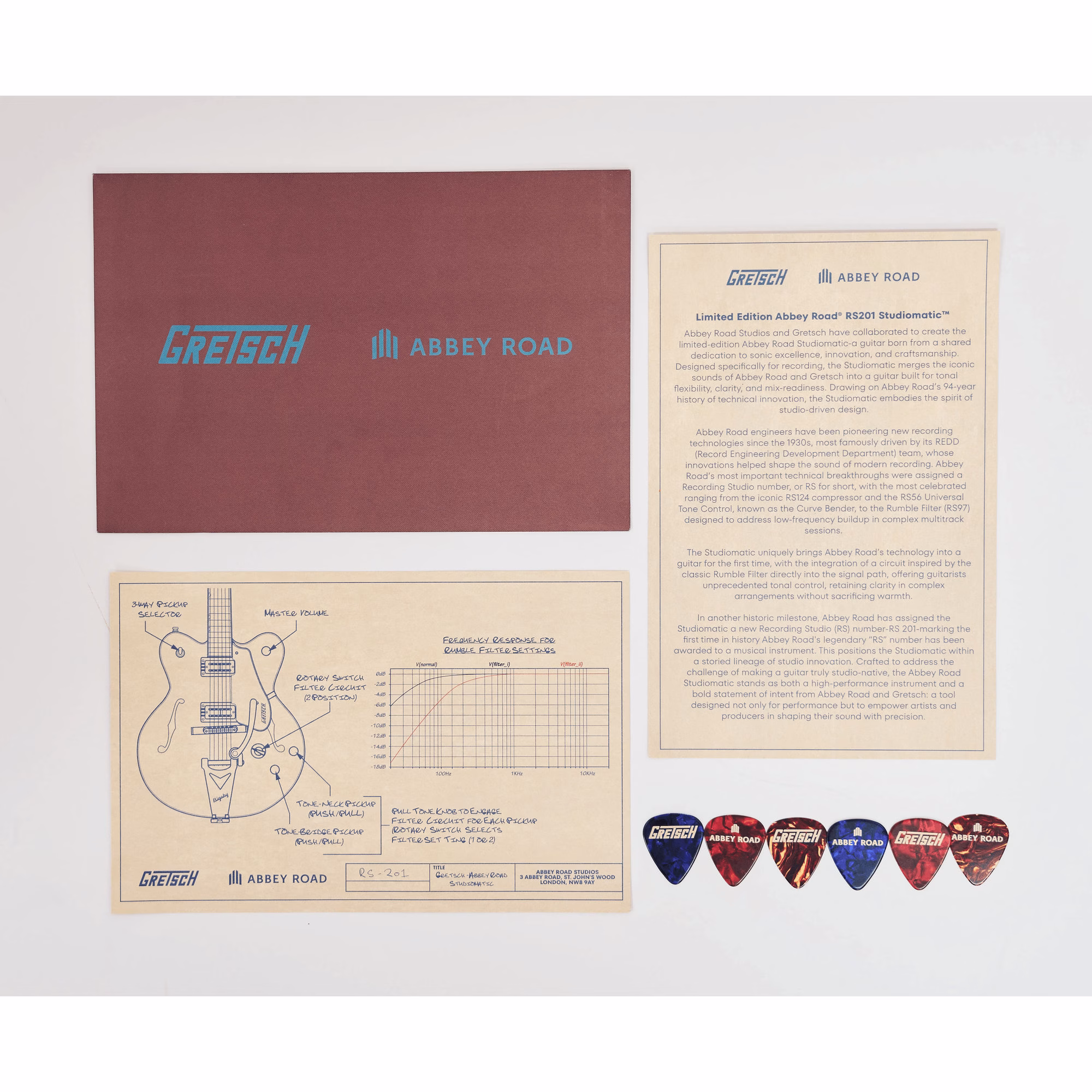 Guitarra Eléctrica Gretsch Limited Edition Abbey Road Studiomatic Hollow Body con Bigsby Classic Walnut Stain - Imagen 4