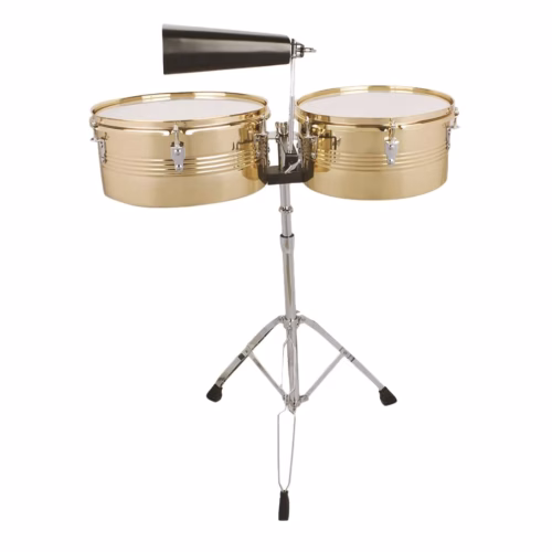 Timbales ACID STB1415-GD 14" y 15" Dorado con Soporte