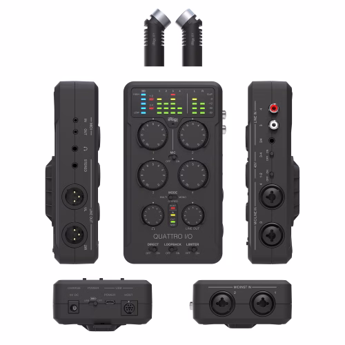 Interfaz de Audio/MIDI Portátil IK Multimedia iRig Pro Quattro I/O Deluxe