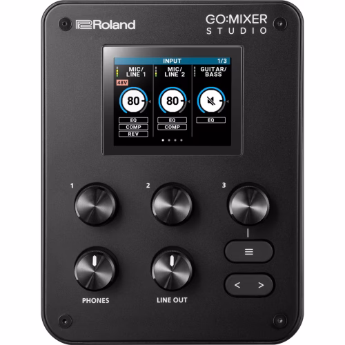 Mixer e Interfaz de Audio Roland GO:MIXER STUDIO Portátil USB-C