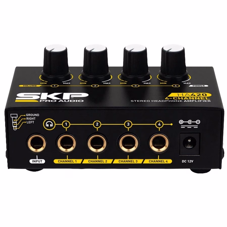 Amplificador para auriculares de 4 canales SKP HA-420 MKII