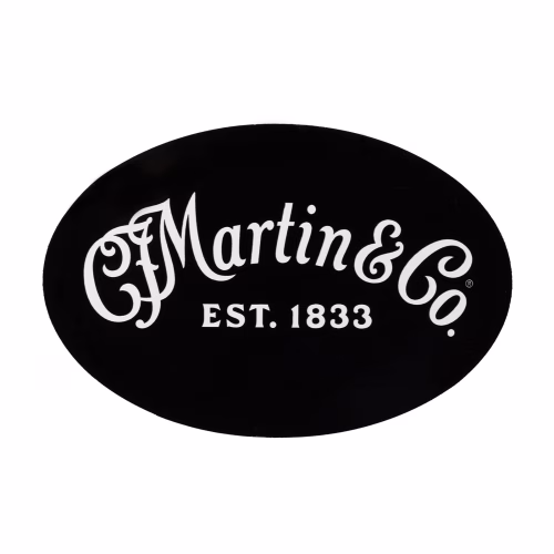 Sticker Martin Guitar Logo Script Negro 10 x 15 cm