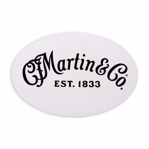 Sticker Martin Guitar Logo Script Blanco 10 x 15 cm
