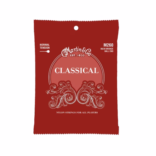 Cuerdas para Guitarra Clásica Martin M260 Ball End Tensión Normal
