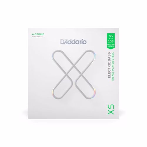 Cuerdas para Bajo D'Addario XS Nickel 45-105 Escala Larga - 4 Cuerdas