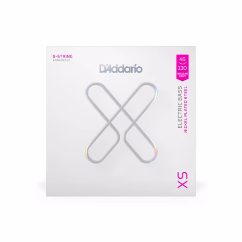Cuerdas para Bajo D'Addario XS Nickel 45-130 Escala Larga - 5 Cuerdas